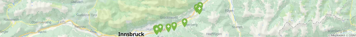 Kartenansicht für Apotheken-Notdienste in der Nähe von Weer (Schwaz, Tirol)